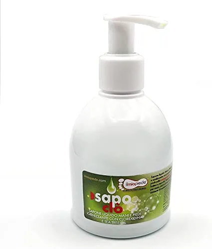 SAPOCLO' - Sapone liquido Igienizzante Mani e Piedi con clorexidina, efficace contro germi e batteri (250ml)