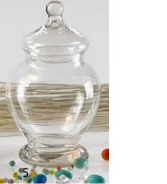 Euroshoppingonline Vaso con Coperchio Ampolla alzatina biscottiera per confettata caramellata Porta Confetti in Vetro Trasparente H 26cm