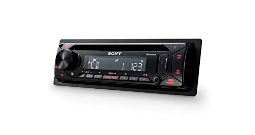 Sony CDXG1300U Autoradio con CD, Ingresso AUX e USB, Android Music Playback, Potenza Massima 4 x 55 W, ExtraBass, Illuminazione Rossa