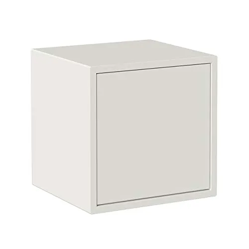 Iconico Home QBE Cubo da parete, con anta apertura a pressione, Ingresso, Soggiorno, Camera da letto, Cameretta ragazzi, Studio, 37,5x35xh37,5 cm, Bianco