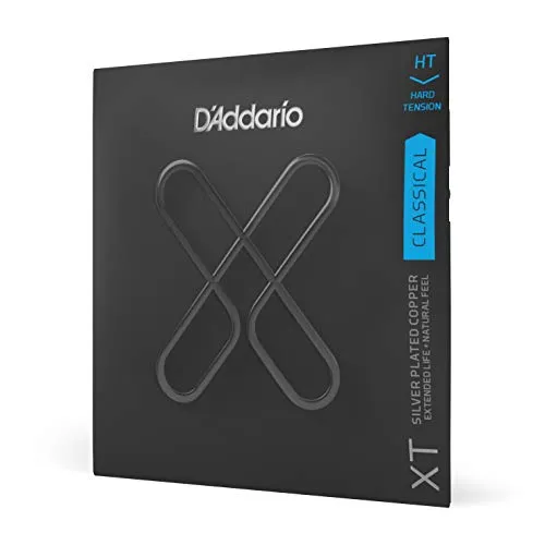 D'Addario XTC46, XT Corde in Rame Placcate Argento per Chitarra Classica, Dura Tension