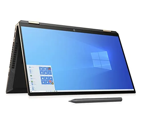 HP – PC Spectre X360 15-eb1000sl Notebook Convertibile, Intel Core i7 1165G7, RAM 16 GB, SSD 1 TB, Grafica Intel Iris, Windows 10 Home, Schermo 15.6" 4K UHD, Lettore Impronte Digitali, Nero