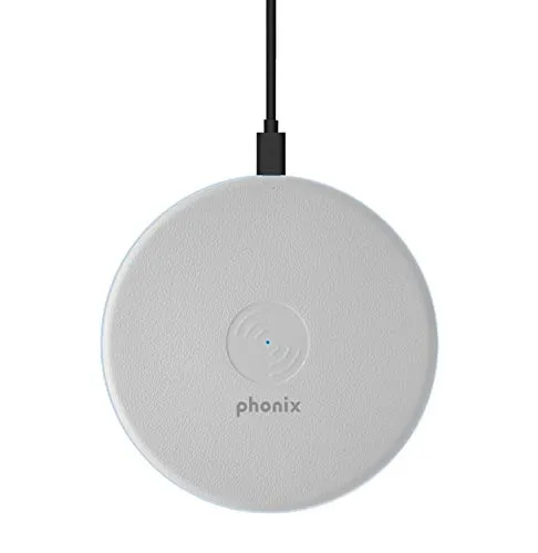 Phonix WPAD5W Carica Batteria Wireless con Tecnologia adattiva, 5 Watt, Bianco