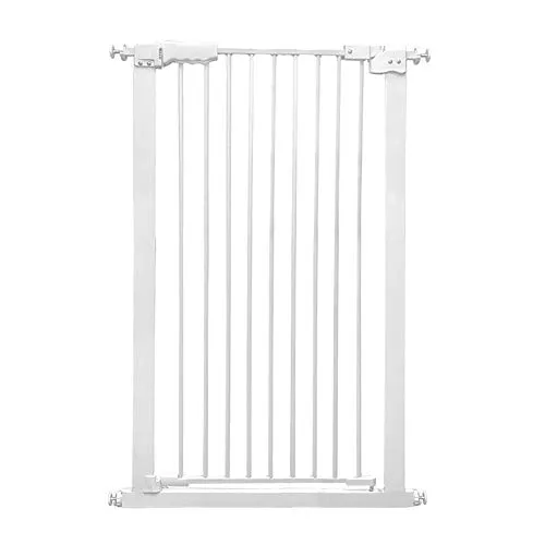 LNDDB Narrow Pet Gate, cancelletto Portatile per cancelli a Muro in Metallo Bianco per corridoio/Porte/Scale, Altezza 110 cm, Larghezza 61-232 cm (Dimensioni: Larghezza 87-97 cm)