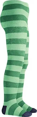 Playshoes Thermostrumpfhose Blockringel, Collant Bambina, Verde (Grün), 86 (Taglia Produttore: 86/92)