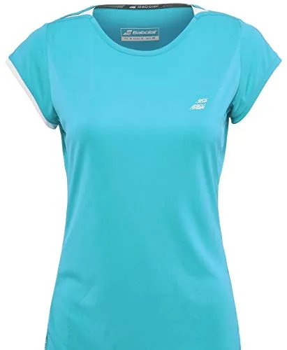 Babolat, Performance cap Sleeve T-Shirt Mädchen-Hellblau, Weiß, 164, Oberbekleidung Bambina, Azzurro