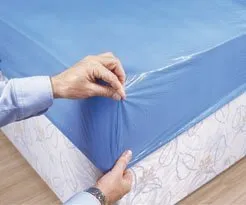 Shermond Protezione per Materasso, Impermeabile, USA e Getta, Confezione da 10 Pezzi, 90 x 210 x 20 cm, Colore: Blu