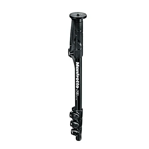 Manfrotto MM290A4 Monopiede a 4 Sezioni in Alluminio, Nero