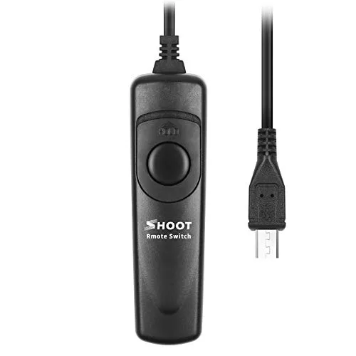 SHOOT Rm-vpr1 Interruttore Telecomando Shutter Release Remoto per Fotocamera Reflex per Sony Alpha A7A7R A7II A3000 A5000 A6000 SLT-A58 NEX-3NL DSC-HX300 DSC-RX100M3 DSC-RX100M2 DSC-RX100II DSC-RX100III Fotocamere(90cm)