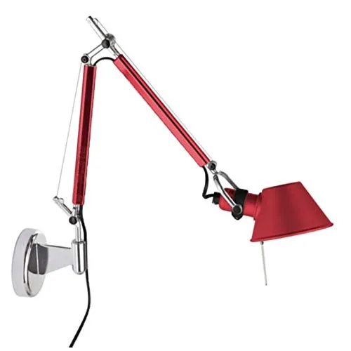 Artemide Tolomeo Micro E14 Lampada da Parete orientabile applique - Rosso