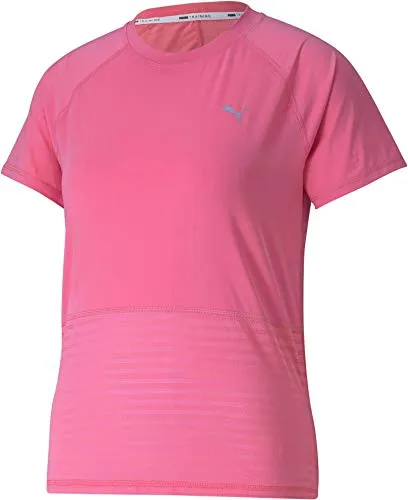 PUMA Women Last Lap Excite Summer Tee Abbigliamento da Running T-Shirt Pink - Silver 12