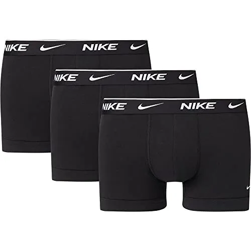 Nike Trunk Boxer Corti, Black/Black/Black, L Uomo