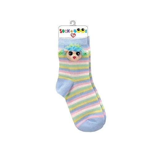 TY - Calze Beanie Boos, Cane, Rainbow, Multicolore, Caldi Calzini Morbidi con Cagnolino con Occhioni Glitter, Ispirati Peluche con gli Occhi Grandi Scintillanti, S/M, 95810