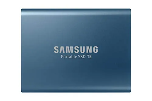 Samsung Memorie T5 da 250 GB, USB 3.1 Gen 2, SSD Esterno Portatile, Blu (MU-PA250B)