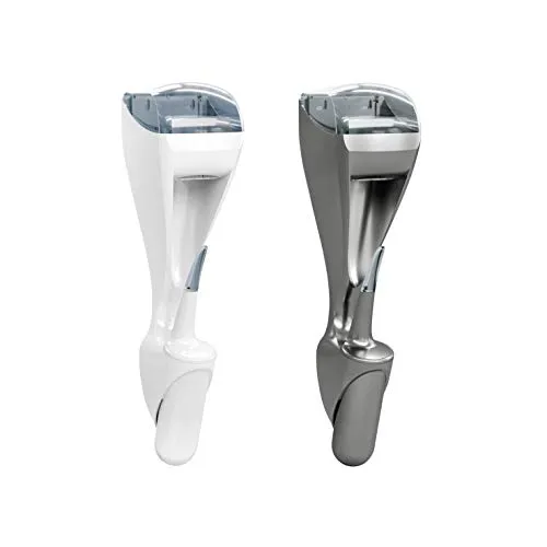 Mar Plast Dispenser Duo Combinato per Carta igienica e Dotato di portascopino per WC (Titanio)