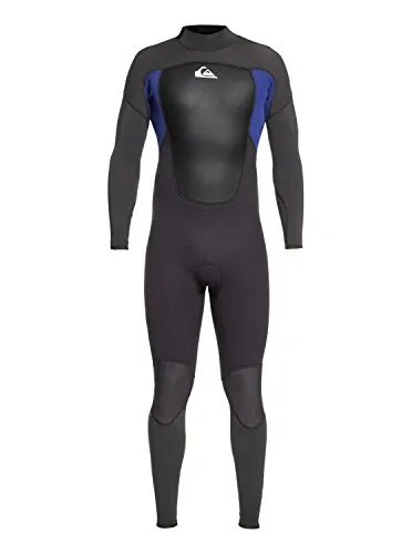 Quiksilver Muta per Zip Posteriore 4 / 3MM Prologsia Nero Nite Blu - Facile Elasticizzato e Leggero