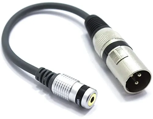 VITALCO XLR Maschio a Mini Jack 3,5 TRS Stereo Femmina Adattatore Connettore per Microfono Cannon a Jack 3.5mm Audio Cavo
