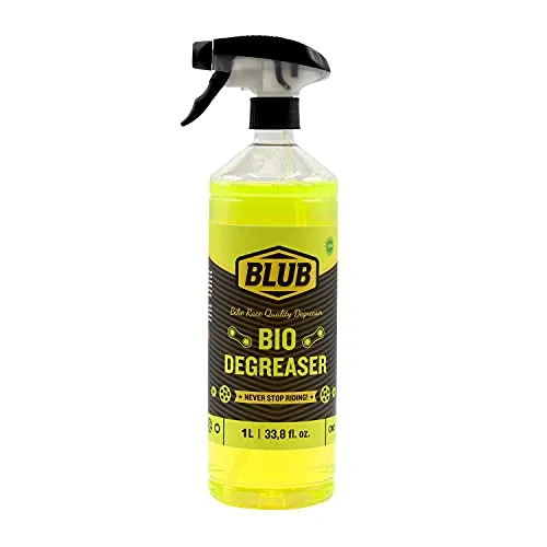 Blub Sgrassatore neutro per catene di biciclette 1L, Detergente biodegradabile, Detergente per catene Moto, Spray Bio degreaser MTB, Detergente per catene e trasmissione di bici, Giallo