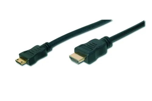 Digitus AK62302 Cavo di Connessione con Connettori HDMI, Tipo A (19 Poli)/Mini HDMI Maschio, Lunghezza 3 m, 3.0 m, UHD 4K - HDMI - Tipo C/A