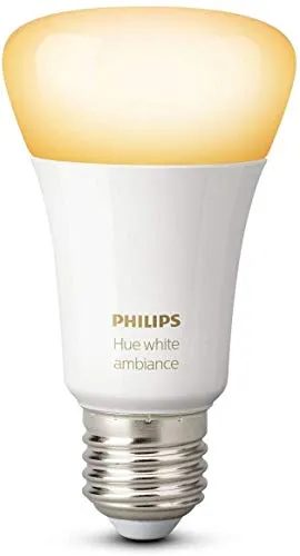 Philips Hue White Ambiance Lampadina LED Smart, Attacco E27, Luce Bianca da Calda a Fredda, Dimmerabile, 9W, Versione 2018