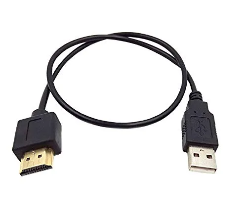 Cavo convertitore da USB a HDMI da 0,5 m, cavo di ricarica da USB 2.0 maschio a HDMI maschio (solo per ricarica)