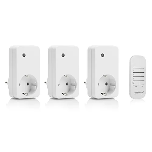 Smartwares SmartHome Basic SH4-99552 Set di 3 Prese Telecomandate, Compatibili con HomeWizard, Bianco