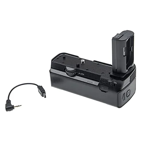 vhbw impugnatura battery grip compatibile con Nikon Z6, Z7 fotocamera reflex, incl. cavo
