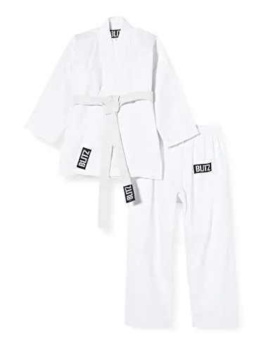 Blitz Sport Karate Kimono, Bambino, Bianco, 140 cm