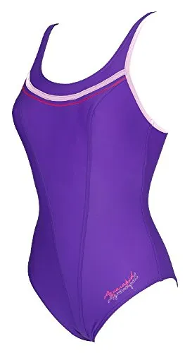 Aquarapid Costume Intero Donna Mare o Piscina Nuoto Articolo Alena, E-Viola, Size 2 - ITA 42 - D 36 - GB 32 - F 38