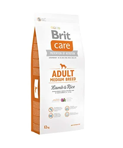 Brit Care Medium Adult con Agnello e Riso 12 Kg - Ipoallergenico per cani di taglia media (10-25 kg)