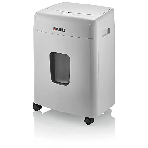 Dahle ShredMATIC 90, Distruggidocumenti Autofeed (90 fogli, P-4, taglio a particelle, senza olio e manutenzione, alimentatore automatico di carta grigio), One size