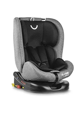 JanÈ Giro 360º Seggiolino Auto Gruppo 0 1 2 3, da 0 a 36 Kg, Rotazione 360, Isofix e Top Tether, Massima Reclinazione, Include Riduttore, Negro Claro Mix