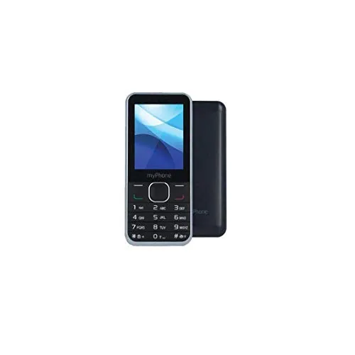 MP myPhone Classic+, telefono chiave, telefono senior, senza contratto, schermo 2.4", display a colori, batteria 1100 mAh, 3G, Fotocamera da 2 Mpx, Bluetooth, torcia elettrica, MP3, doppia sim, nero