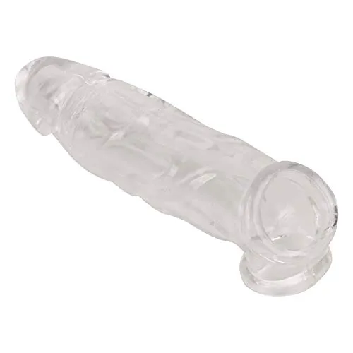 Silicone estintore maschile pene estintore, XSEXO pene ripetitore, preservativo del pene, polmone allargamento del pene preservativo ritardo eiaculazione maschile trasparente giocattolo trasparente