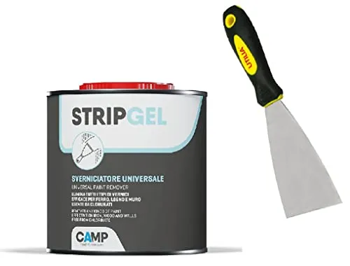 Camp STRIP GEL, Sverniciatore professionale in gel per legno, ferro e muro con Spatola 60mm