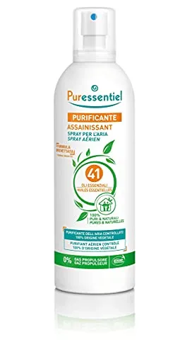 Puressentiel - Spray Purificante per l'Aria ai 41 Oli Essenziali - 100% Puri e Naturali, Purifica, Tratta e Igienizza i Tessuti, Con Formula Brevettata, 0% Gas Propulsore, Formato convenienza, 500 ml