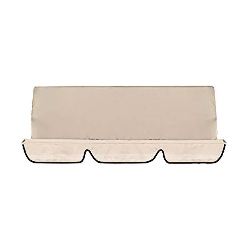 Cuscino Seduta Altalena, Tessuto Impermeabile 150x150x10 cm 3 posti Fodera per Cuscino Sedile Altalena, Cuscino per Tappetino Amaca, buona permeabilità ai Gas per Giardino Esterno (beige)