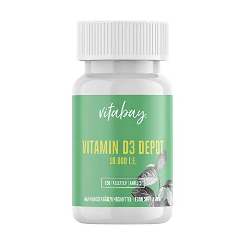 vitabay Vitamina D3 10.000 UI, 120 Compresse Vegane