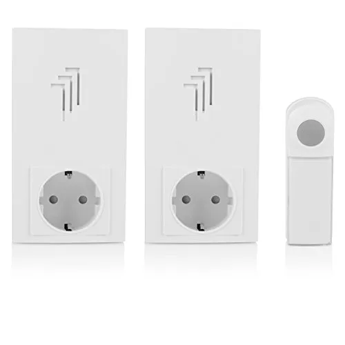 Byron DB433E Set Campanello Wireless, Bianco