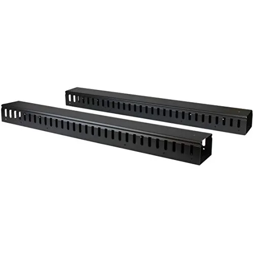 StarTech.com Pannello passacavi verticale per armadio rack 19"- Canale passacavo per quadro rack 19 pollici- Passacavi per Rack dati 40U, Misure 10 x 7,3 x 170 cm (CMVER40UF)