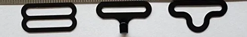 100 Set Papillon Clip Clip Hardware Foulard Gancio di Fissaggio per Cravatta Nero Cinturino