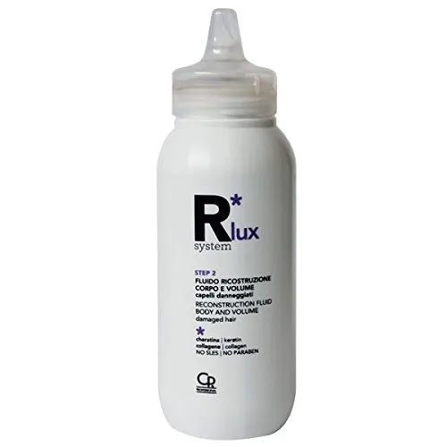 R*System Lux - Fluido Ricostruzione Corpo e Volume - Trattamento per Capelli Danneggiati - Protettivo e Ristrutturante per Capelli Deboli e Sfibrati - Con Cheratina e Collagene - 150 ml