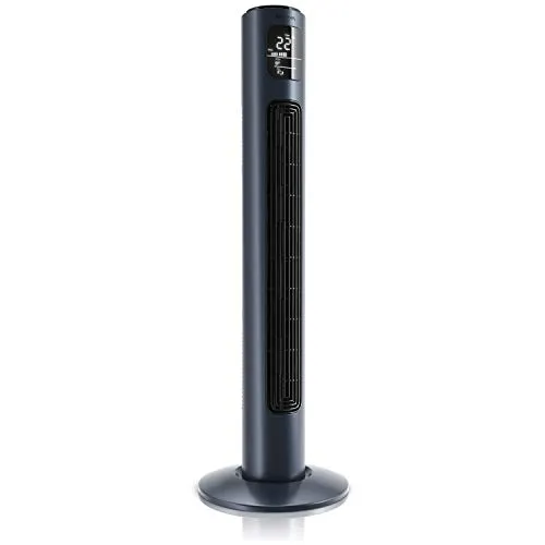 BRANDSON – Ventilatore a torre con telecomando e oscillazione 60° – Ventilatore a colonna – 96 cm – Ventilatore con 3 livelli di velocità – Modello 2020 GS – Blu navy scuro