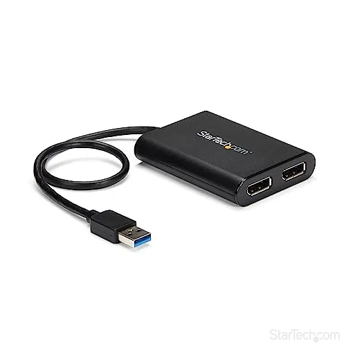 StarTech.com Adattatore USB a due DisplayPort - 4K 60 Hz - USB 3.0 (5 Gbps) - Adattatore Dual DisplayPort
