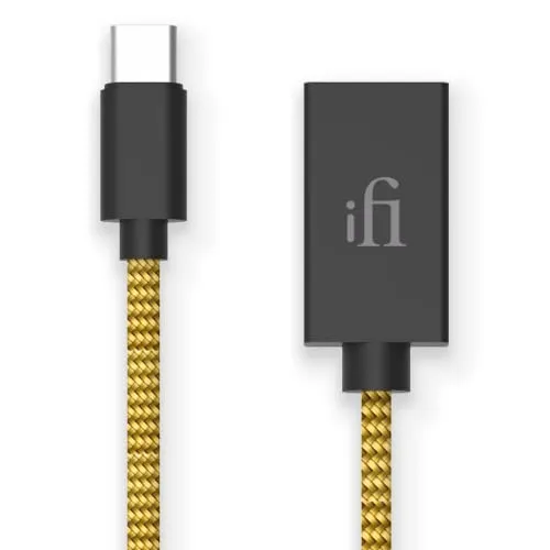 iFi audio - Cavo OTG audio/adattatore iFi per USB C per telefoni Android/lettori audio digitali (DAP) / convertitori analogici digitali (DAC) / amplificatori/laptop