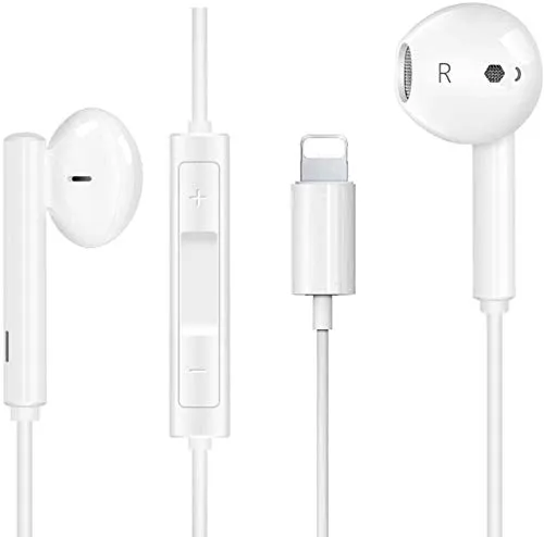 Auricolari per iPhone Auricolari in-Ear Cuffie con filo cablato Forniscono controllo del volume e del microfono compatibile con iPhone 11/11Pro/Max/XS/Max/XR/X/8/Plus/7 per iOS 10/11 -bianco