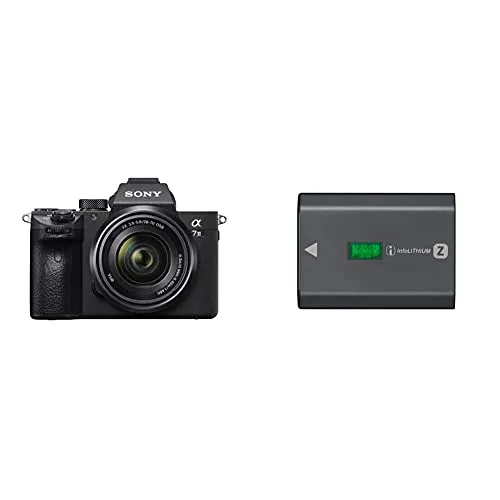 Sony Alpha 7 Iii Fotocamera Mirrorless Kit Full-Frame Con Ottica Zoom 28-70Mm F/3.5-5.6 & Np-Fz100 Batteria Originale Ricaricabile Per Fotocamere Alpha 6600, 7C, 7M3, 7Rm3, 7Rm4, 7Sm3, 9, 9M2, 1