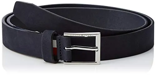 Tommy Hilfiger Formal Suede Belt 3.0 Cintura, Blu (Tommy Navy 413), 8 (Taglia Produttore: 100) Uomo