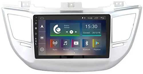 Jfsound, Autoradio Custom Fit, Hyundai Tucson, con Android 8.0 8Core, 2GB di RAM, Schermo da 10”, Easyconnect
