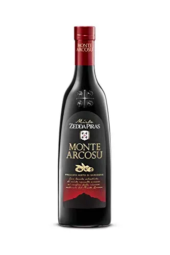 Zedda Piras Mirto Rosso Monte Arcosu, 70 cl, Liquore a Base Di Bacche Di Mirto Sarde, 32% Vol